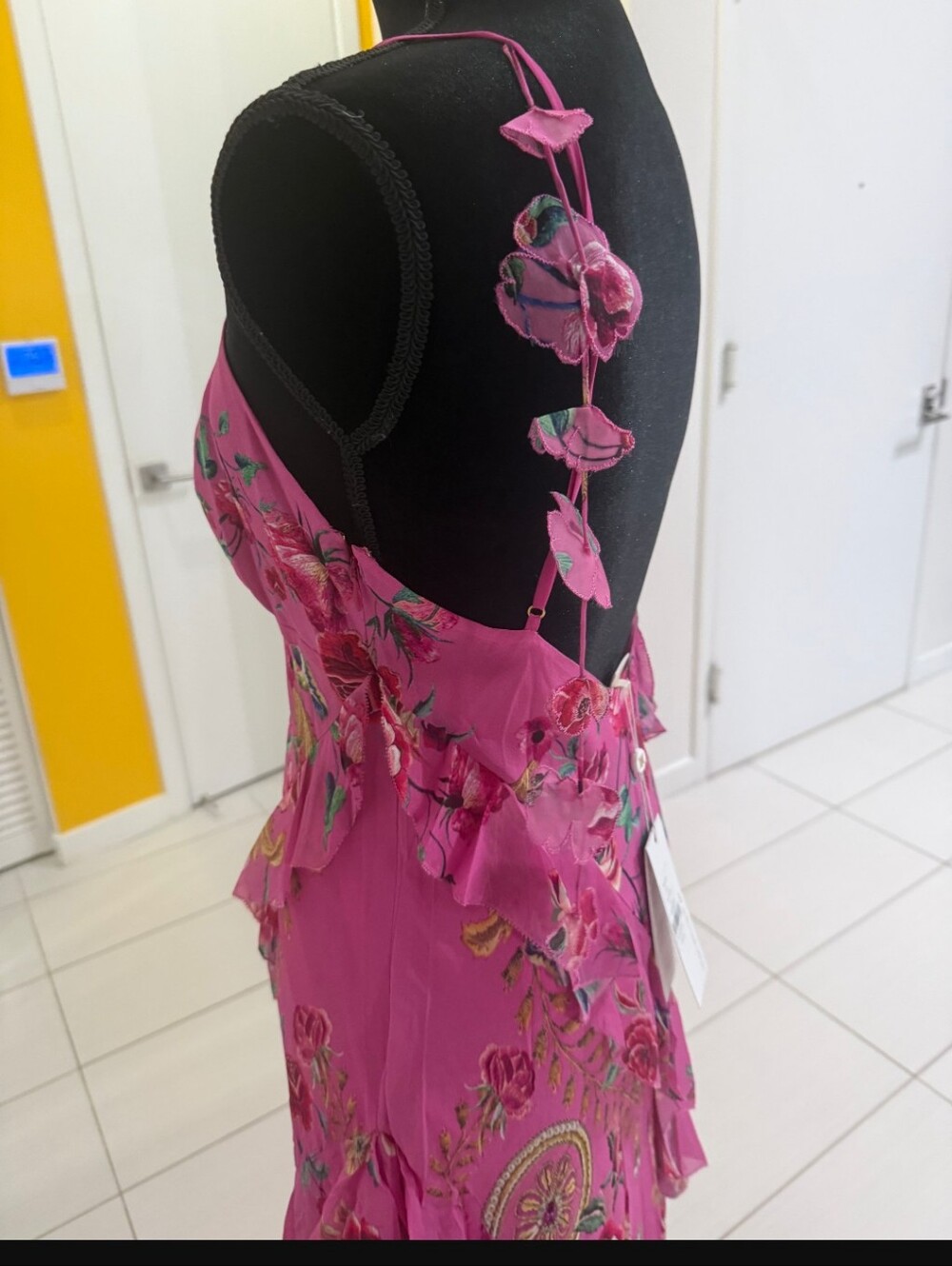 Camilla Pink Floral Ruffle Maxi Dress - Picture 3 of 4